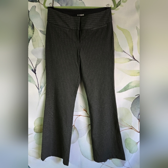 EXPRESS | Editor Flare in Gray Stripe sz 4R - Picture 1 of 6